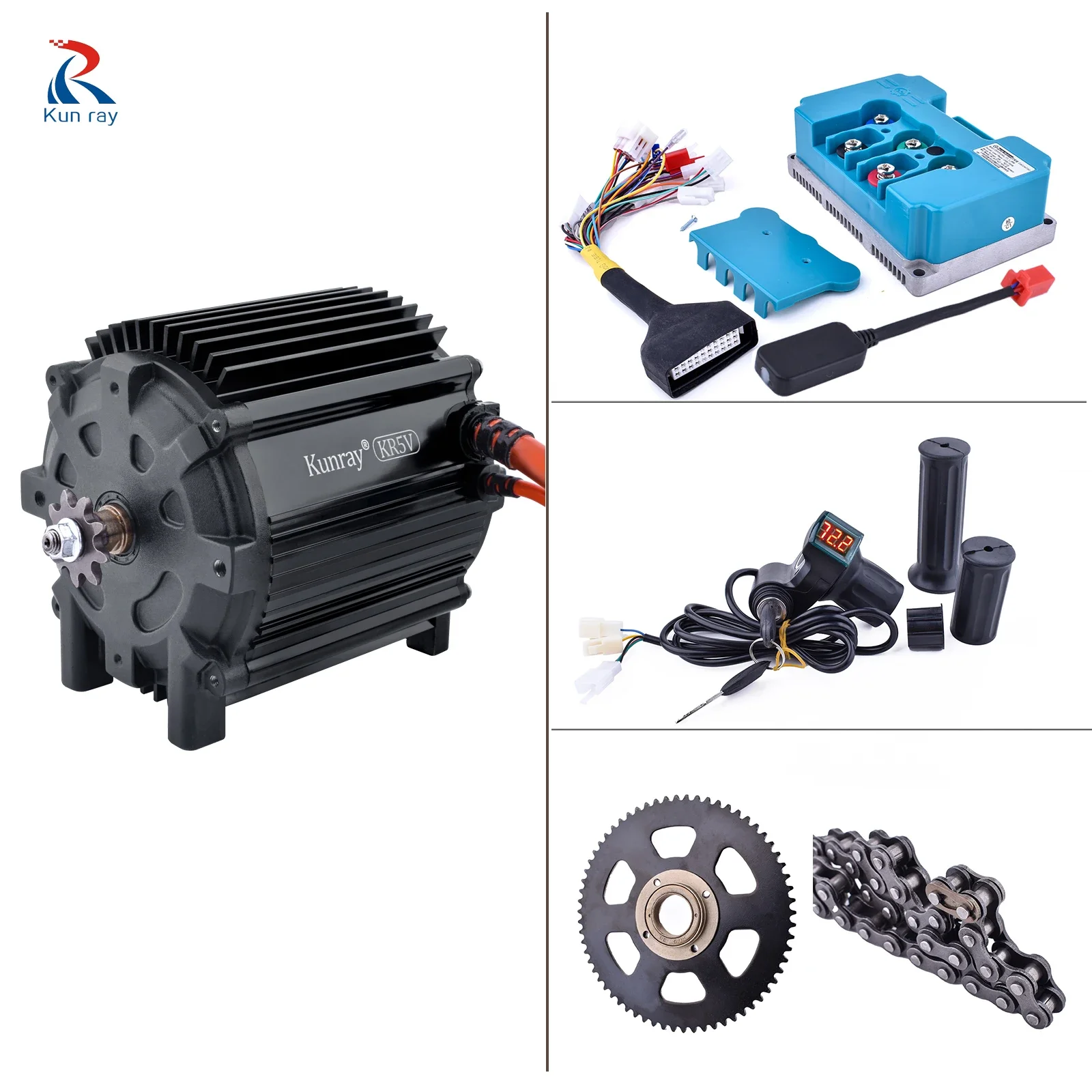 Hot SalesKR5V V2 Kunray 72V 50 - 72V 5000W Electric Motorcycle ulasan dan harga