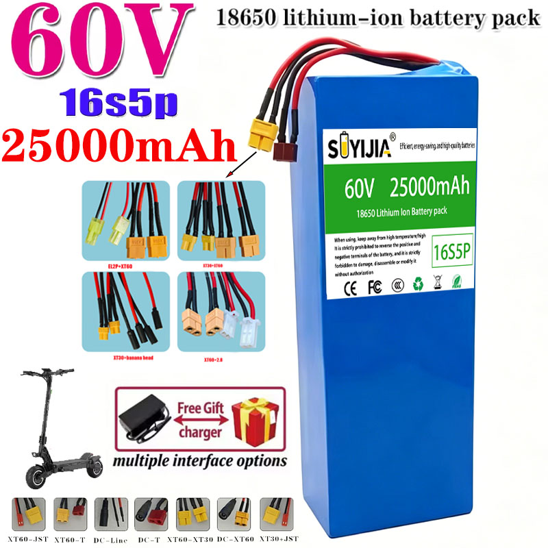 Batterie Au Lithium Pour Moto, - 60V 30Ah Electric Scooter Battery ulasan dan harga